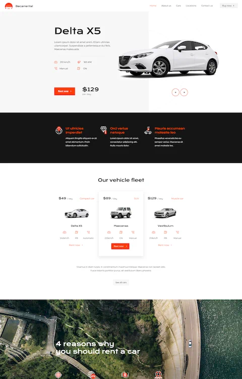 car rental 2 cheap website design in dubai uae
