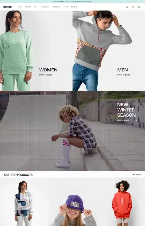 clothing store 3 cheap website design in dubai uae