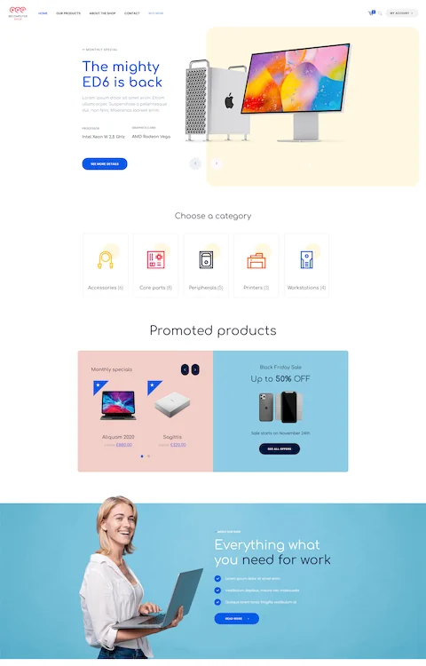 computer shop eco friendly cheap website design in dubai uae