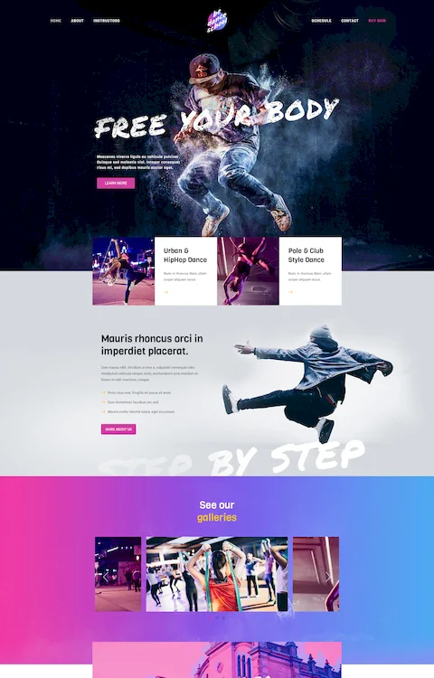 dance school cheap website design in dubai uae