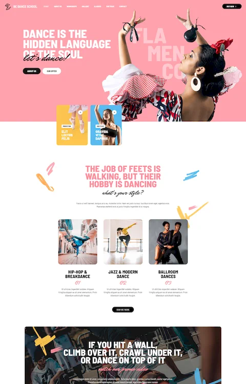 dance school 2 cheap website design in dubai uae