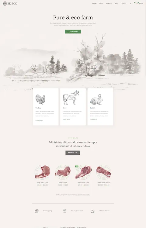 Eco Food 2 eco friendly cheap website design in dubai uae