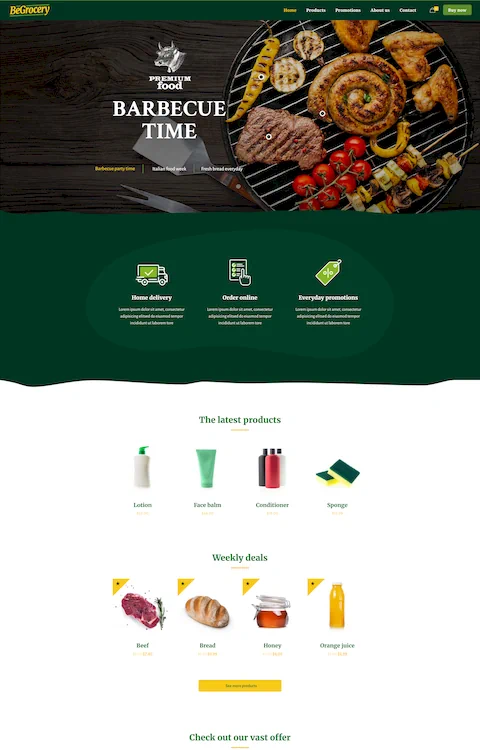 grocery eco friendly cheap website design in dubai uae