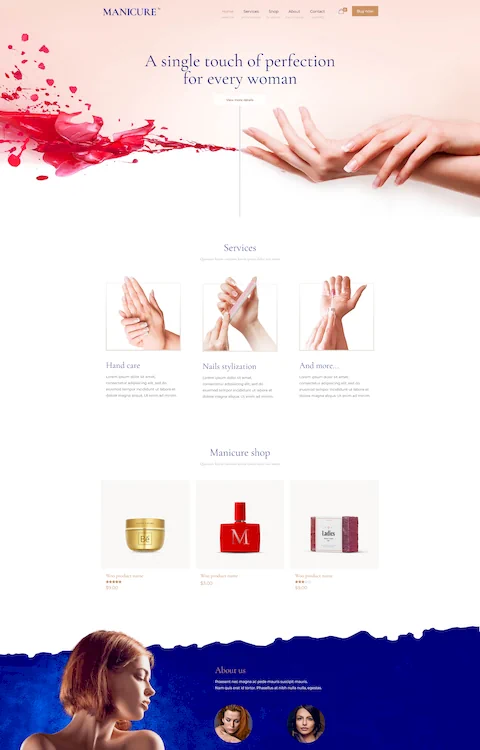 manicure eco friendly cheap website design in dubai uae