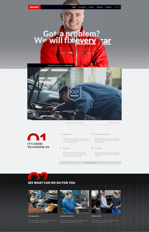 mechanic 2 cheap website design in dubai uae