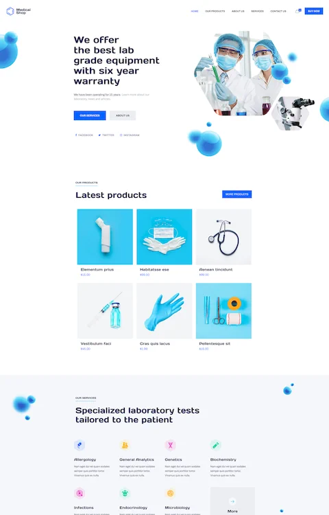 medical shop eco friendly cheap website design in dubai uae