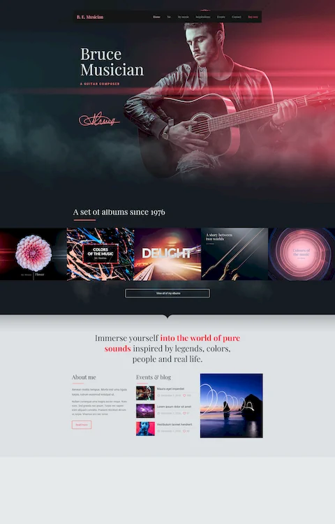 musician cheap website design in dubai uae