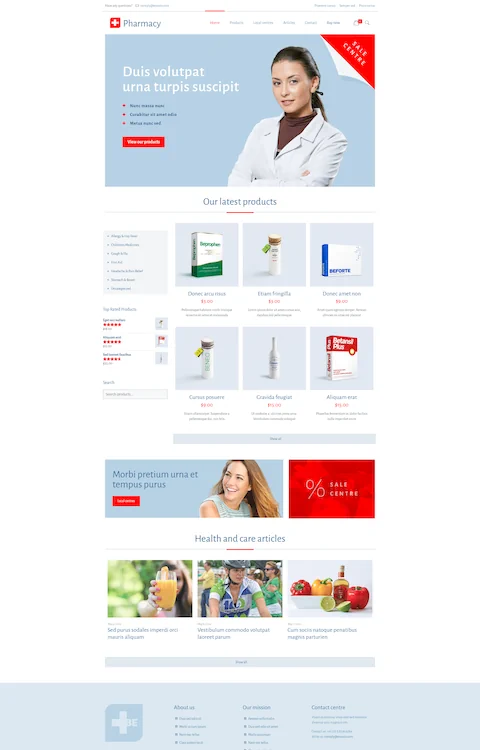 pharmacy eco friendly cheap website design in dubai uae