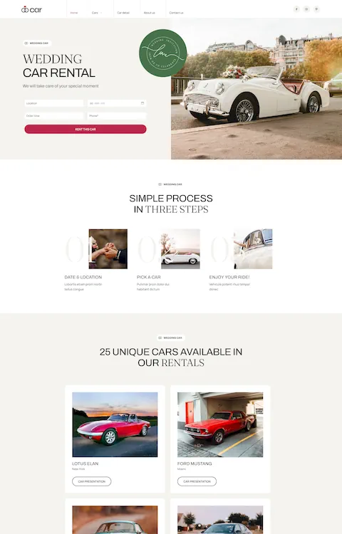 wedding car cheap website design in dubai uae