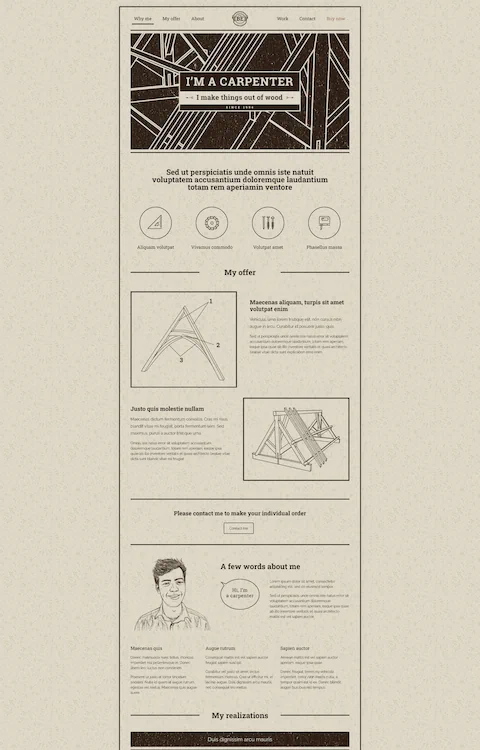 carpenter cheap website design in