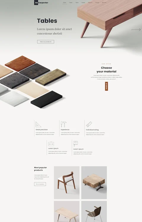 carpenter 2 cheap website design in