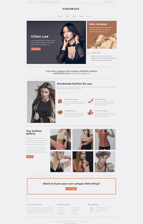 Handmade cheap website design in