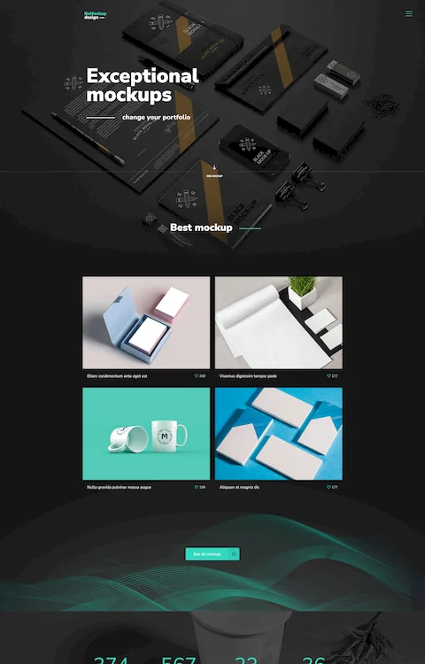 mockup cheap website design in