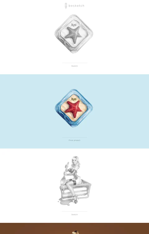 sketch cheap website design in