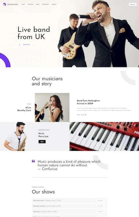 wedding band cheap website design in