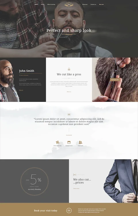 barber 2 cheap website design in