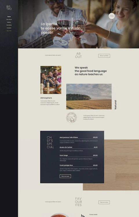 bistro 2 cheap website design in