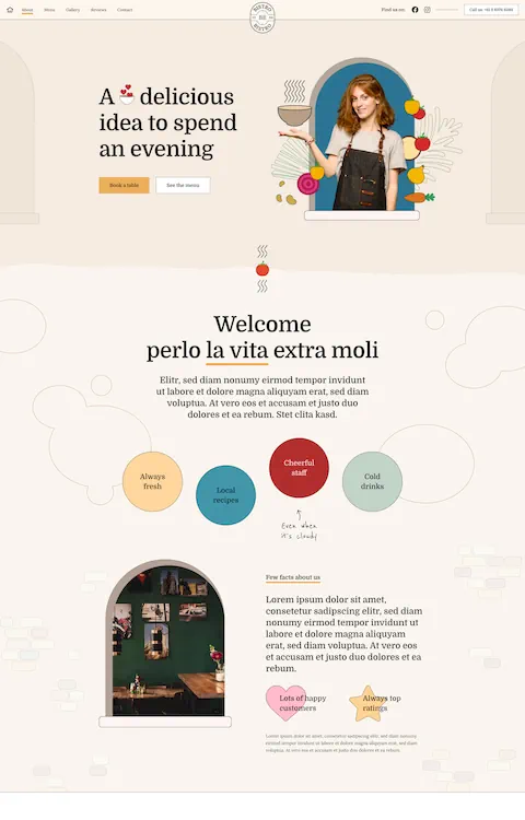 bistro 5 cheap website design in