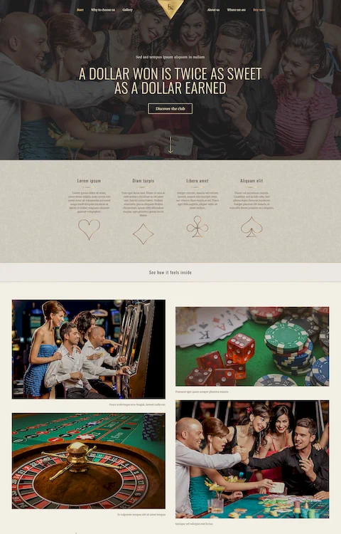 casino cheap website design in