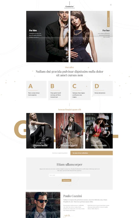 couturier cheap website design in