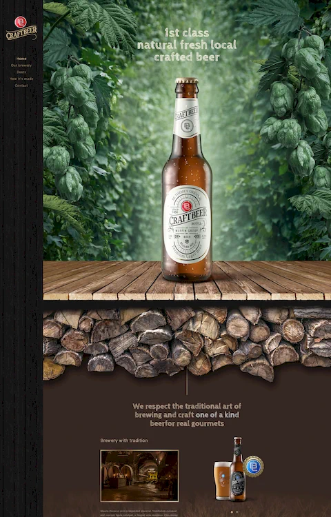 craft beer cheap website design in