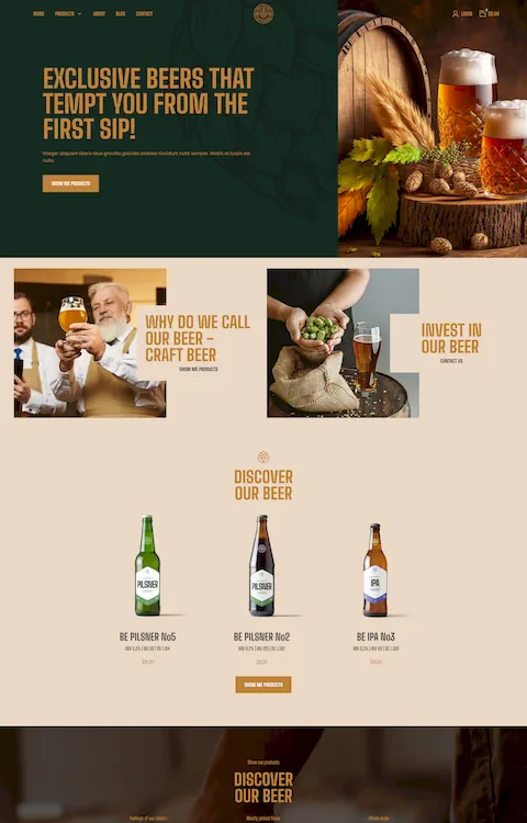 craft beer 3 cheap website design in