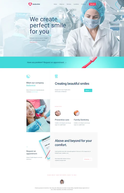 dentist 3 cheap website design in