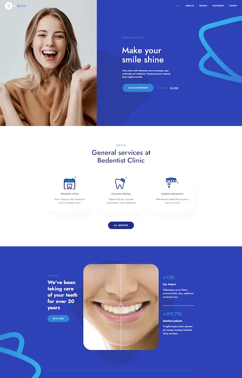 dentist 4 cheap website design in