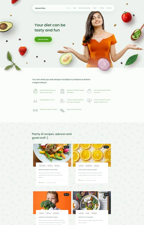 dietitian 3 cheap website design in