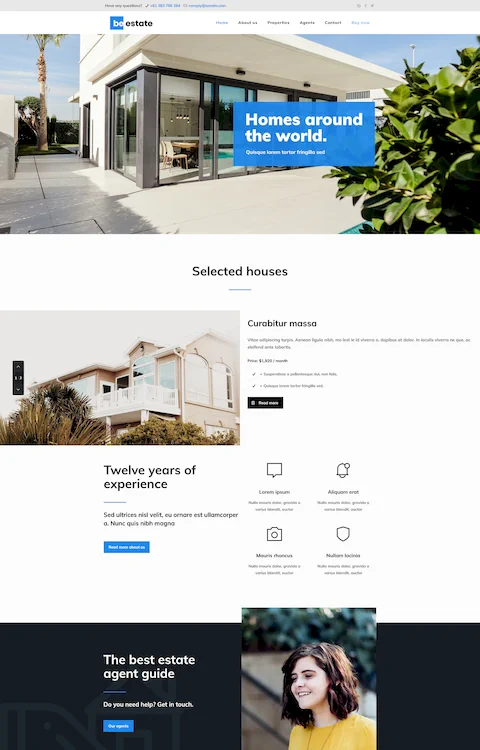 estate 2 cheap website design in