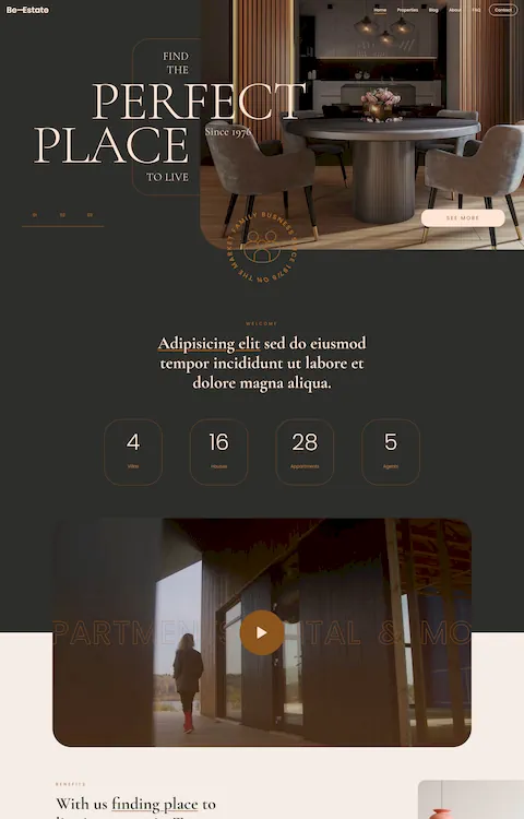 estate 4 cheap website design in