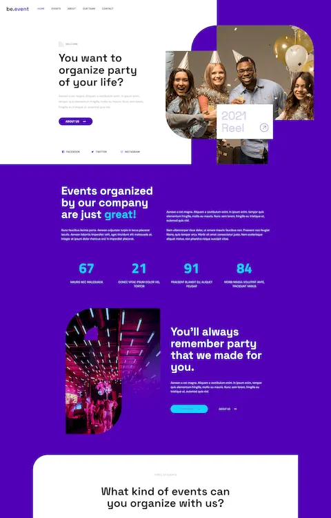 event 6 cheap website design in