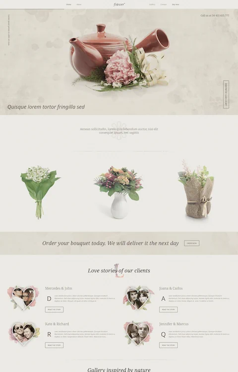 flower cheap website design in