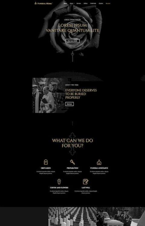 funeral home cheap website design in