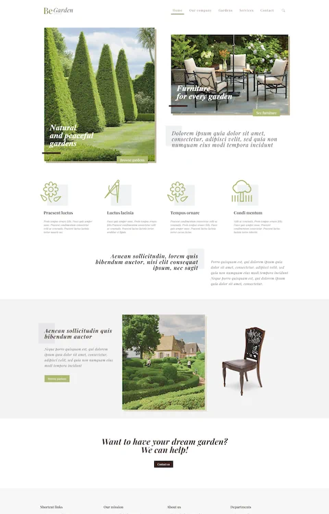 garden cheap website design in