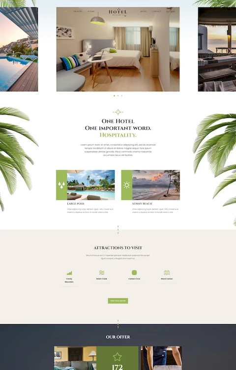 hotel 4 cheap website design in