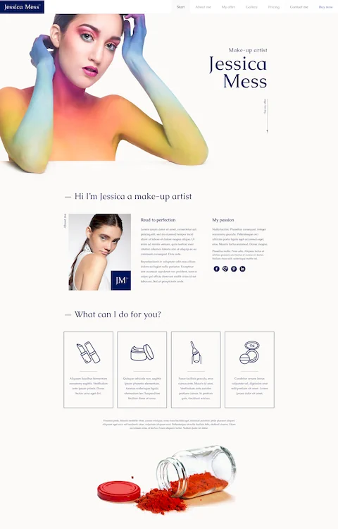 makeup cheap website design in