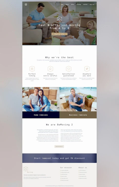 moving 2 cheap website design in