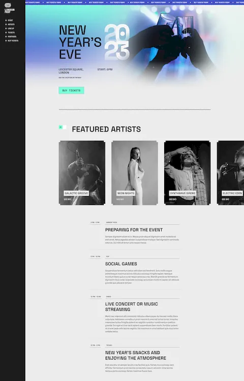 party 5 cheap website design in