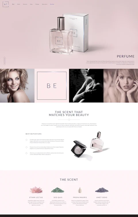 perfume cheap website design in