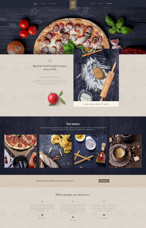 pizza 2 cheap website design in