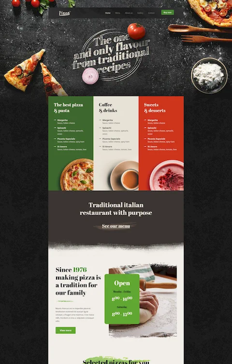 pizza 4 cheap website design in