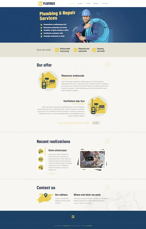 plumber cheap website design in