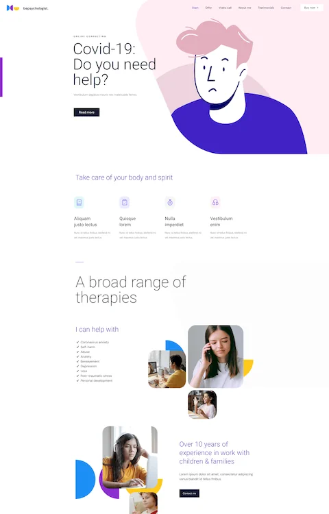 psychologist 3 cheap website design in