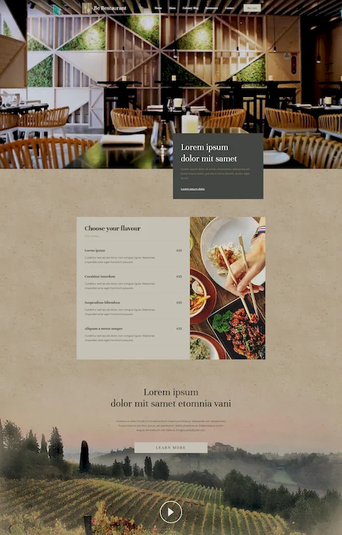 restaurant 4 cheap website design in