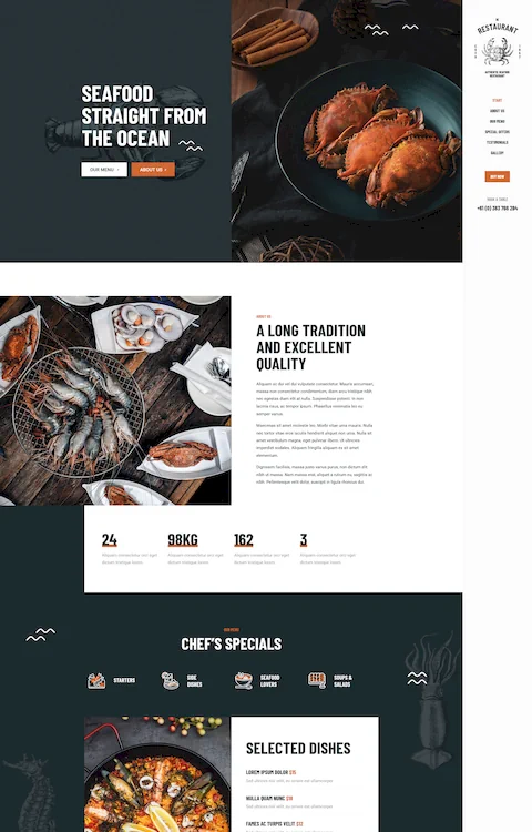 restaurant 5 cheap website design in