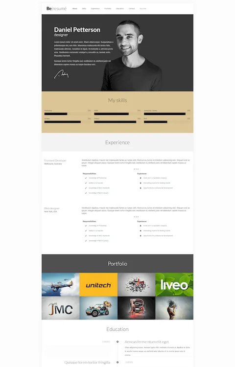 resume cheap website design in