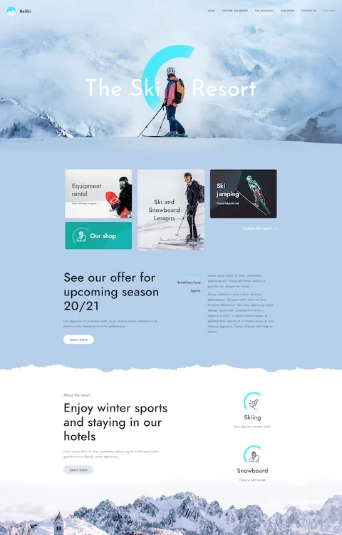 ski 2 cheap website design in