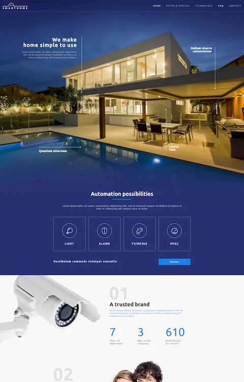 smarthome cheap website design in
