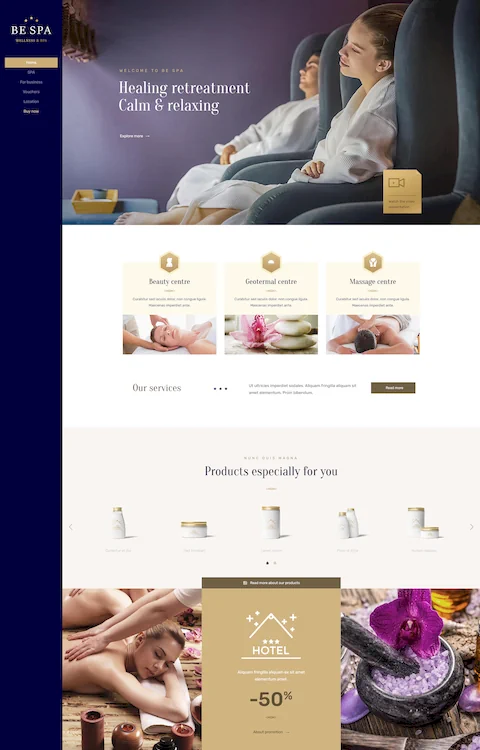 spa 2 cheap website design in
